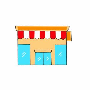 How to Draw a Convenience Store Easy