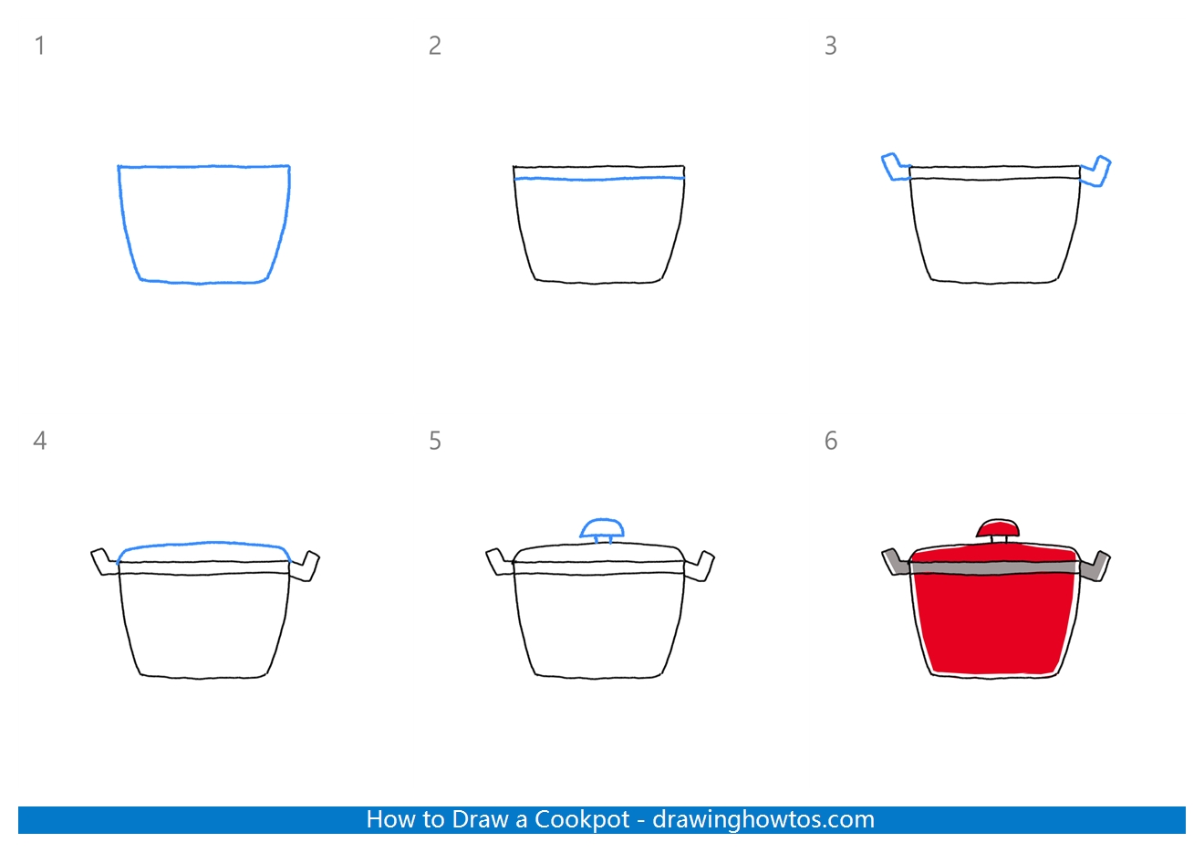 How to Draw a Cookpot Step by Step