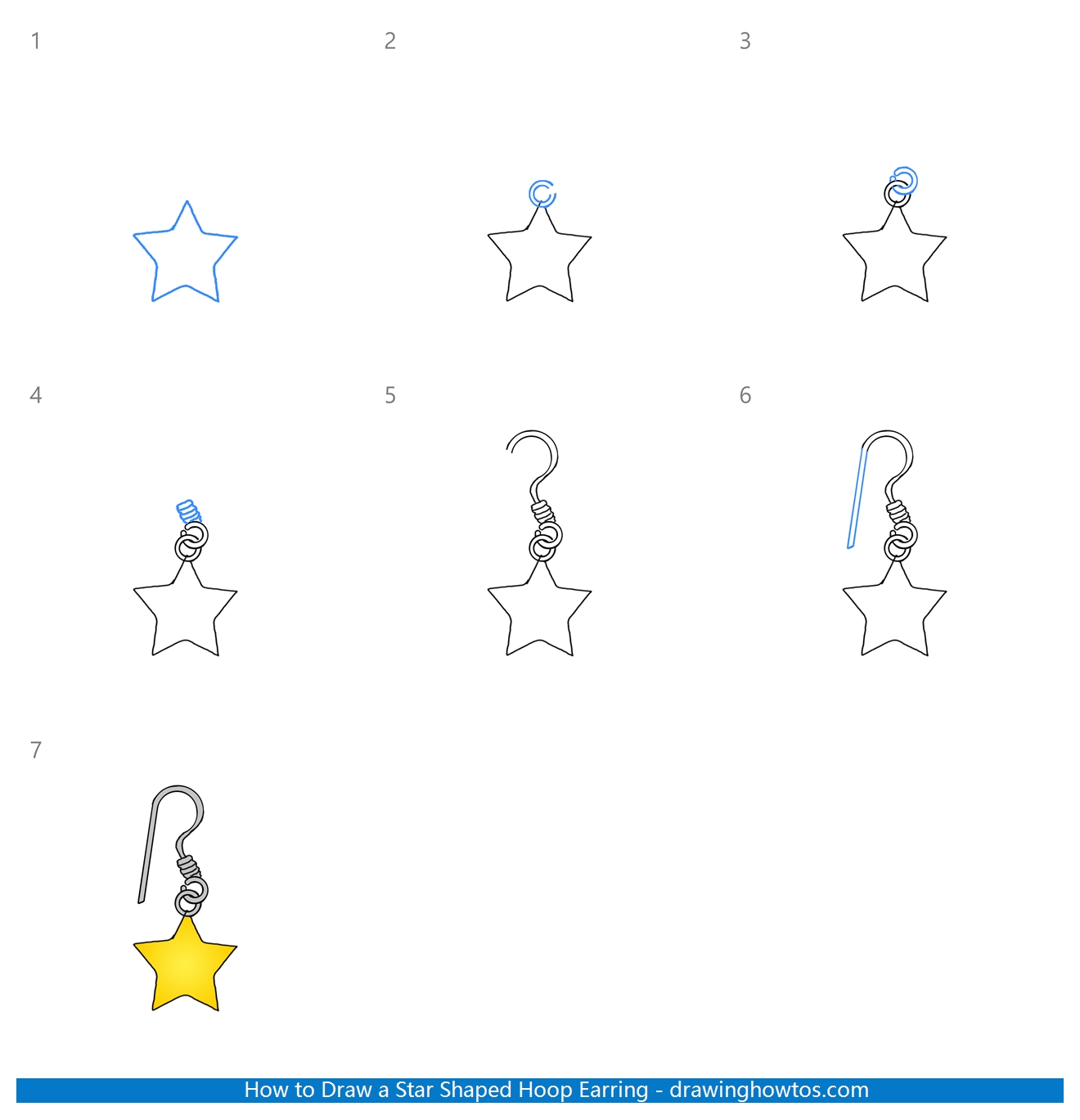 How to Draw an Earring Step by Step