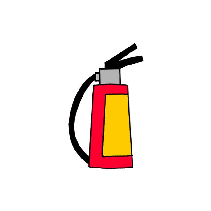 How to Draw a Fire Extinguisher - Step by Step Easy Drawing Guides - Drawing  Howtos