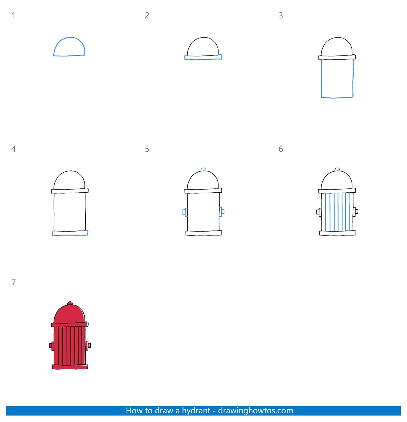 How to Draw a Fire Hydrant Step by Step