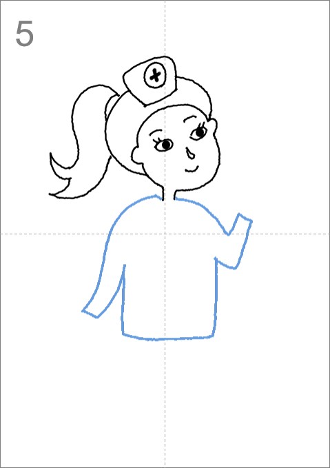 Como Desenhar Uma Enfermeira Passo A Passo 👩‍⚕️ Desenhar