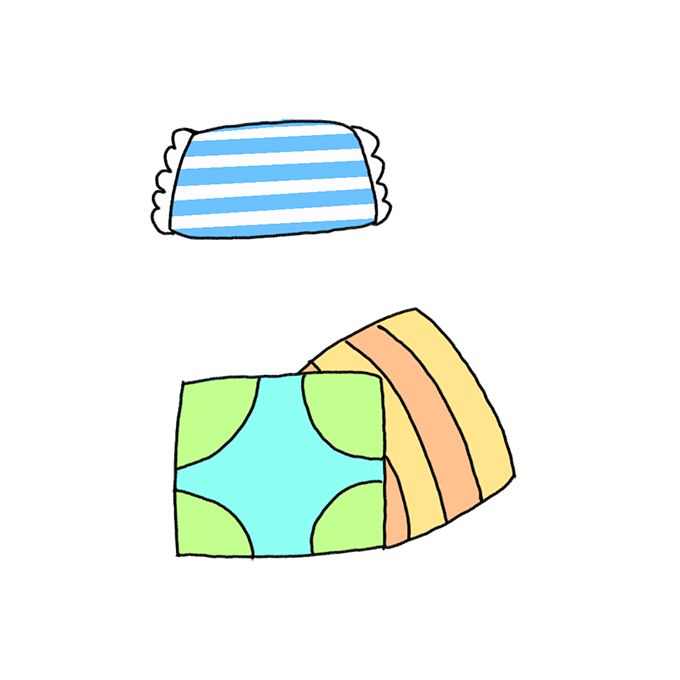 How to Draw Pillows Easy