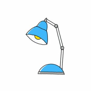 How to Draw a Table Lamp Easy