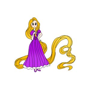 How to Draw Rapunzel | Tangled Easy