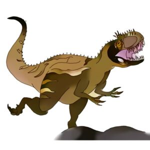 How to Draw a Running Giganotosaurus Easy