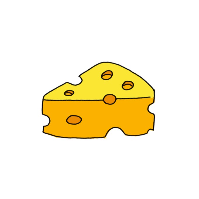 How to Draw Cheese Easy