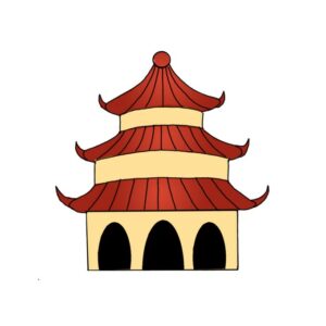 How to Draw a Chinese Pagoda Easy