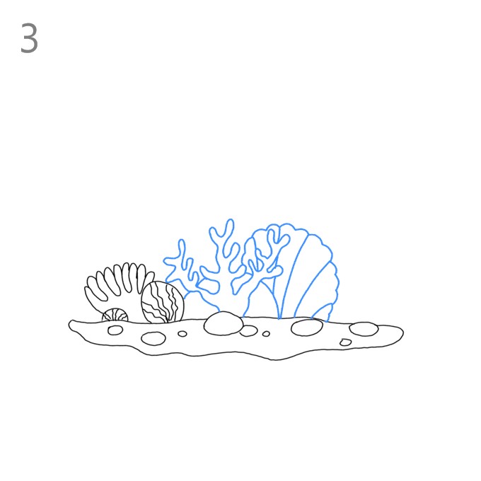 How To Draw A Coral Reef - Step By Step Easy Drawing Guides