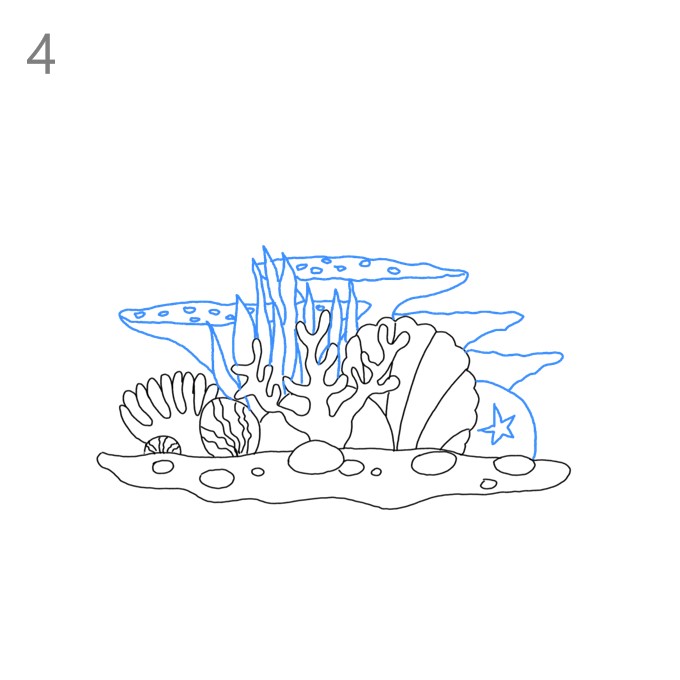 Как нарисовать коралловый риф — простые пошаговые руководства по ...