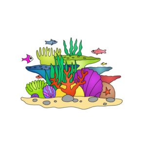 How to Draw a Coral Reef Easy