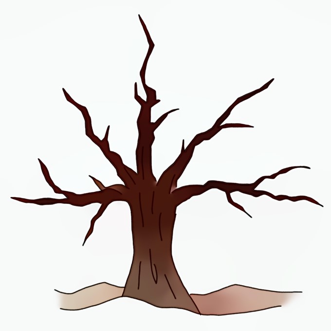 How to Draw a Dead Tree Easy