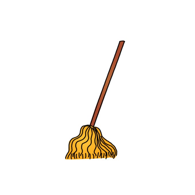 How to Draw a Mop Easy