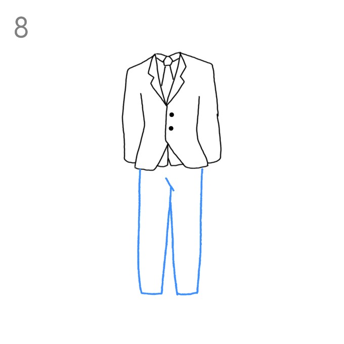 Bespoke suit illustration — This is Woodrow