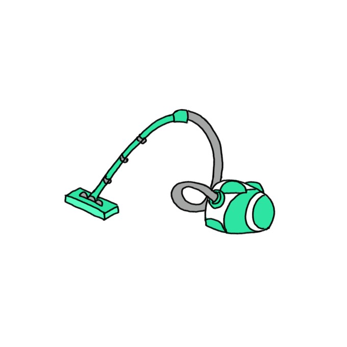 How to Draw a Vacuum Cleaner Easy