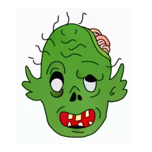 How to Draw a Zombie Head Halloween Easy