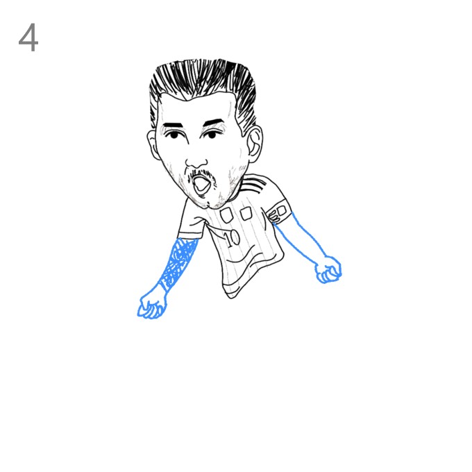 Lionel Messi illustration drawn by Yugo Kobayashi (Ao Ashi author) for  celebrating Argentina World Cup Champion : r/manga