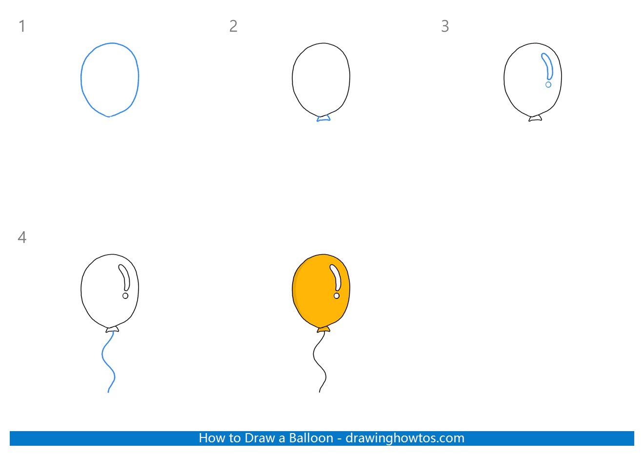 How to Draw a Balloon Step by Step