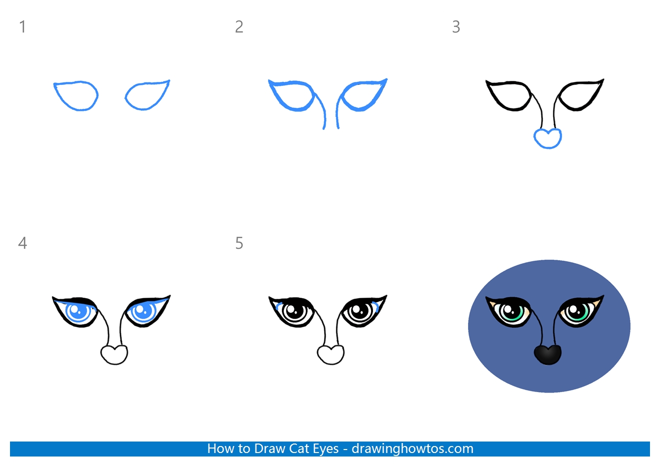 How to Draw Cat Eyes Step by Step