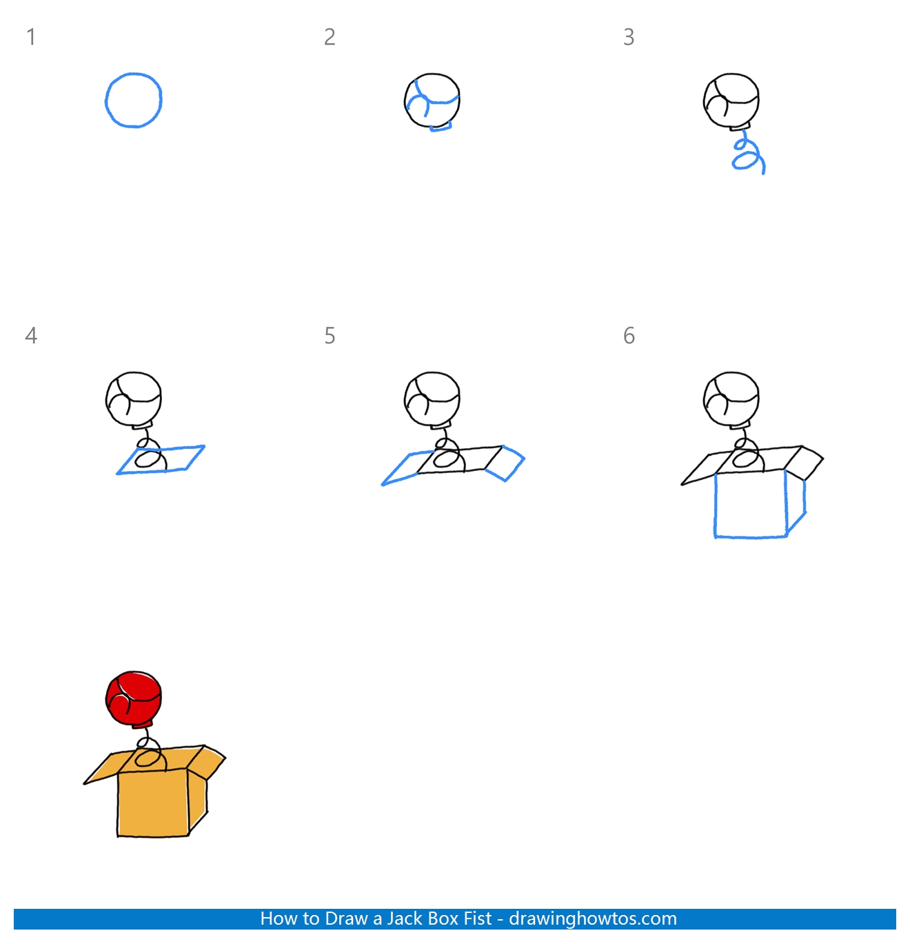 How to Draw a Jack Box Fist Step by Step