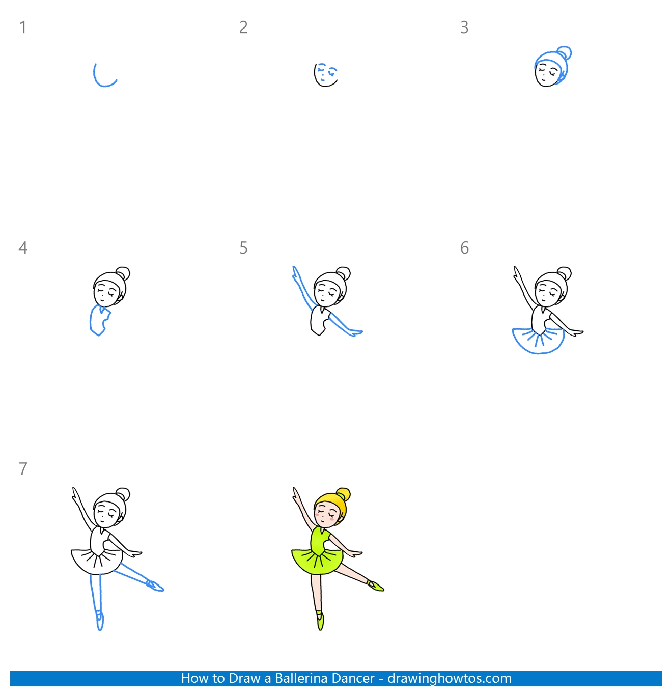 Howto Draw a Girl Dancer Step by Step