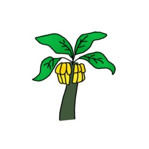 How to Draw a Banana Tree Easy