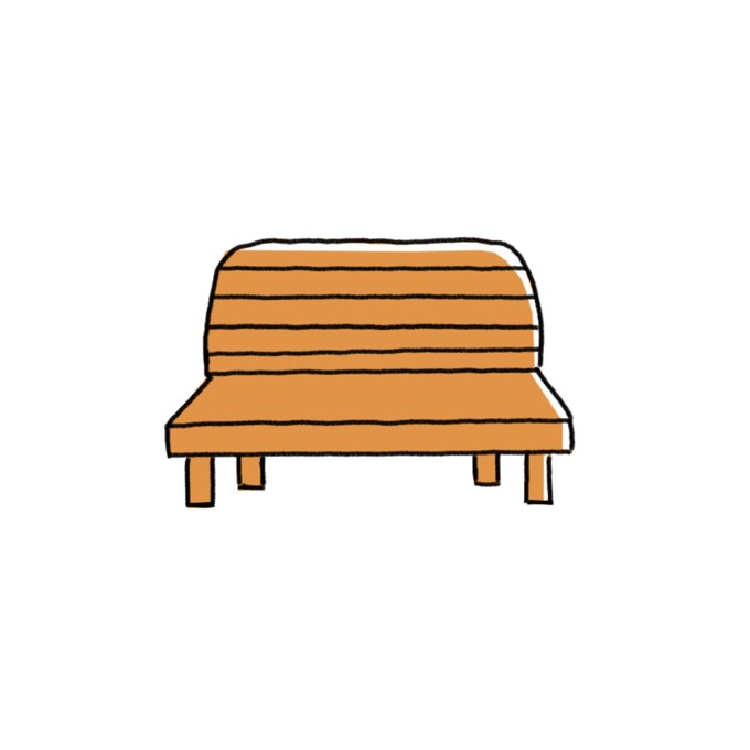 How to Draw a Bench Easy