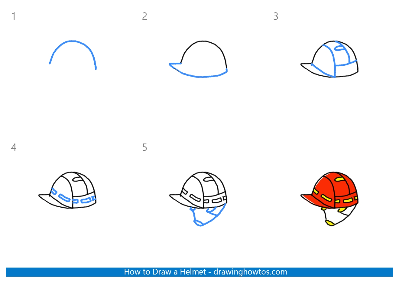 How to Draw a Helmet Step by Step