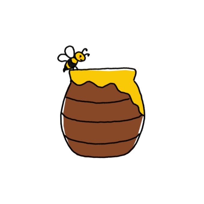 How to Draw a Honey Jar Easy