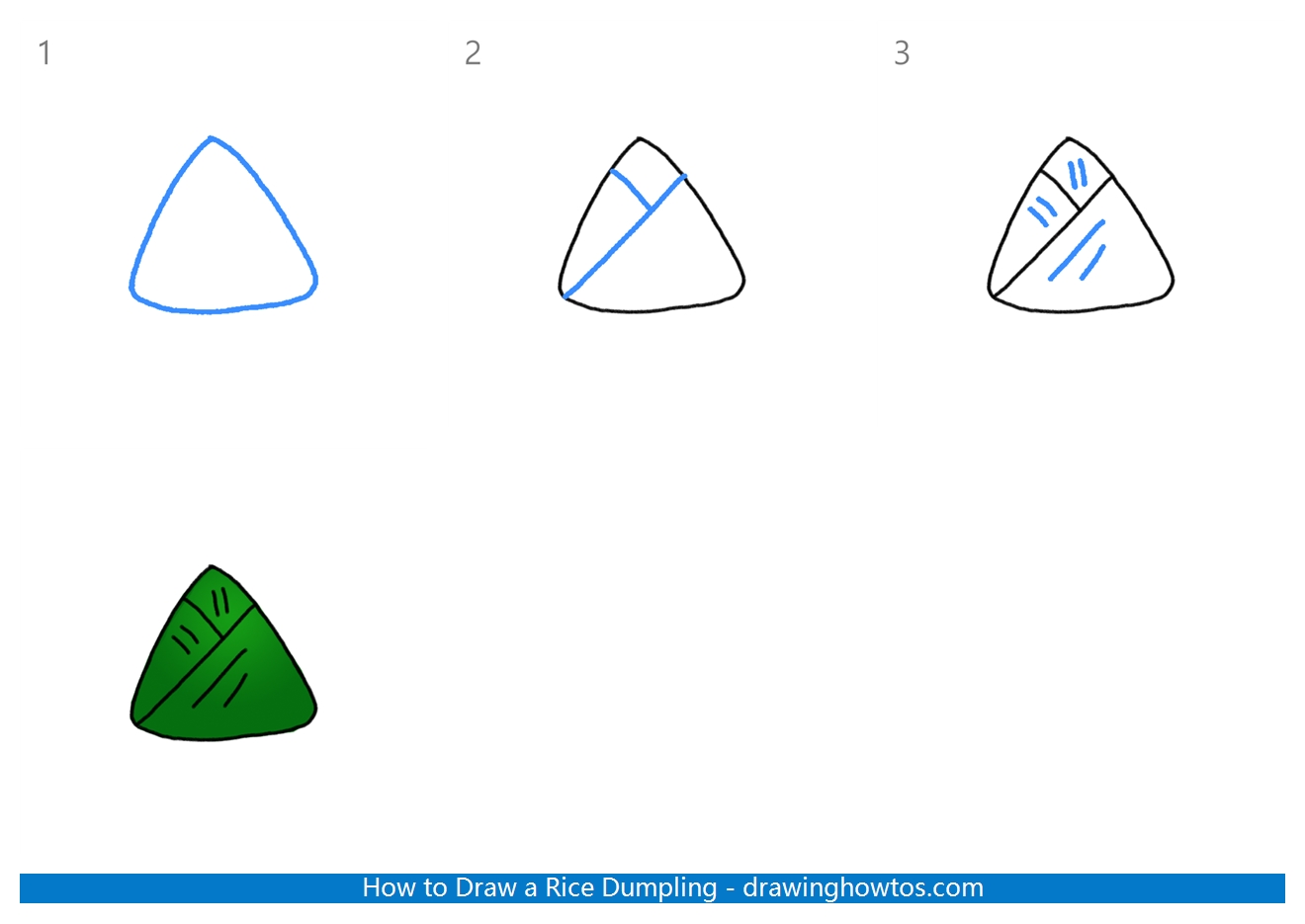 How to Draw a Rice Dumpling Step by Step