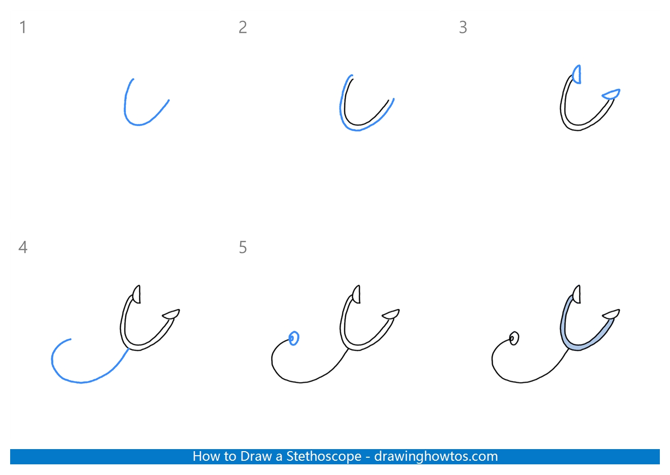 How to Draw a Stethoscope Step by Step