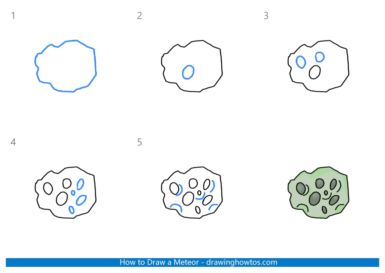 How to Draw an Asteroid Step by Step