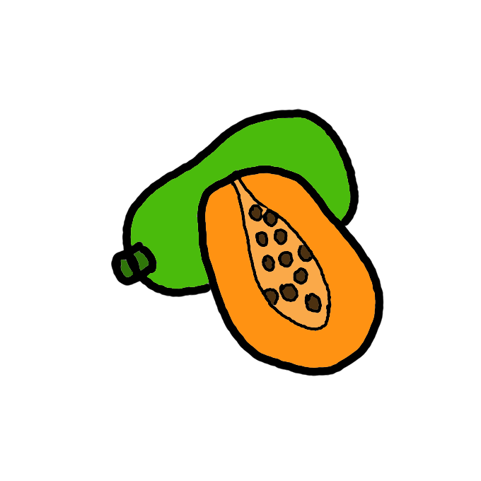 How to Draw a Papaya Easy