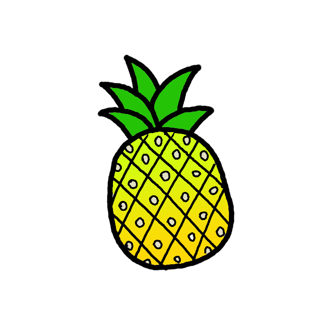 How to Draw a Pineapple Easy