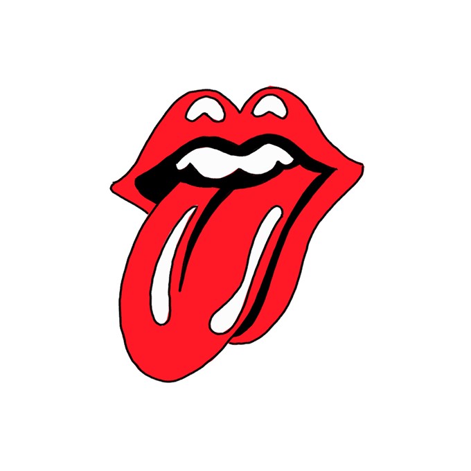 How to Draw The Rolling Stones Mouth Logo Easy
