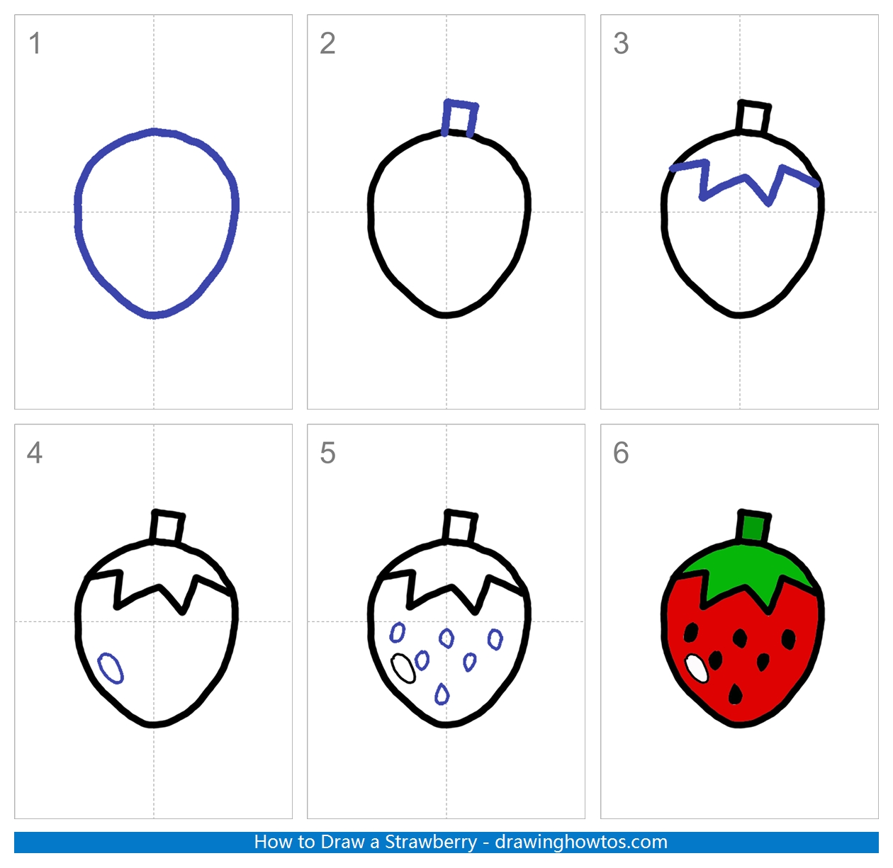 How to Draw a Strawberry Step by Step