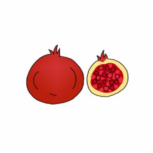 How to Draw a Pomegranate Easy