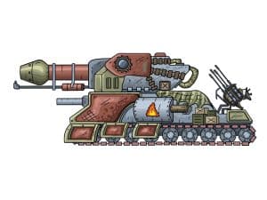 How to Draw Flamethrower Steel Goose | Cartoons About Tanks